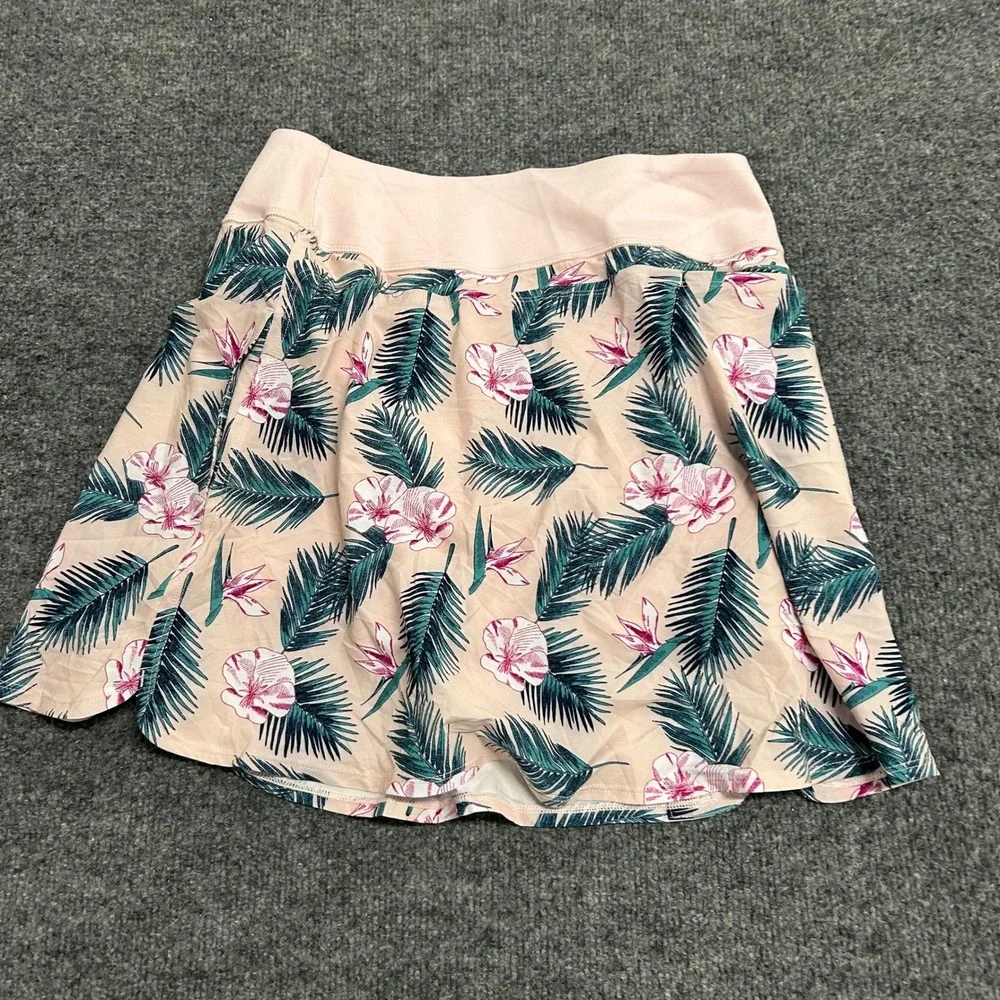 Puma Skort Womens Size S Pink Tropical Floral Athletic Golf Tennis 533014-03